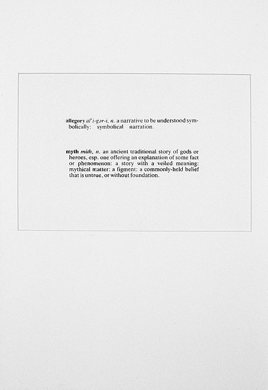 Installation 1 and 2 from (re)Current Allegories 1990