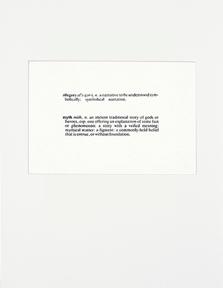 Text from (re)Current Allegories 1990