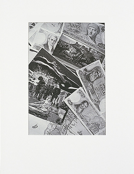 B/W photograph from (re)Current Allegories 1990