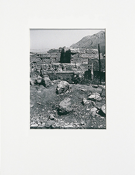 B/W photograph from (re)Current Allegories 1990